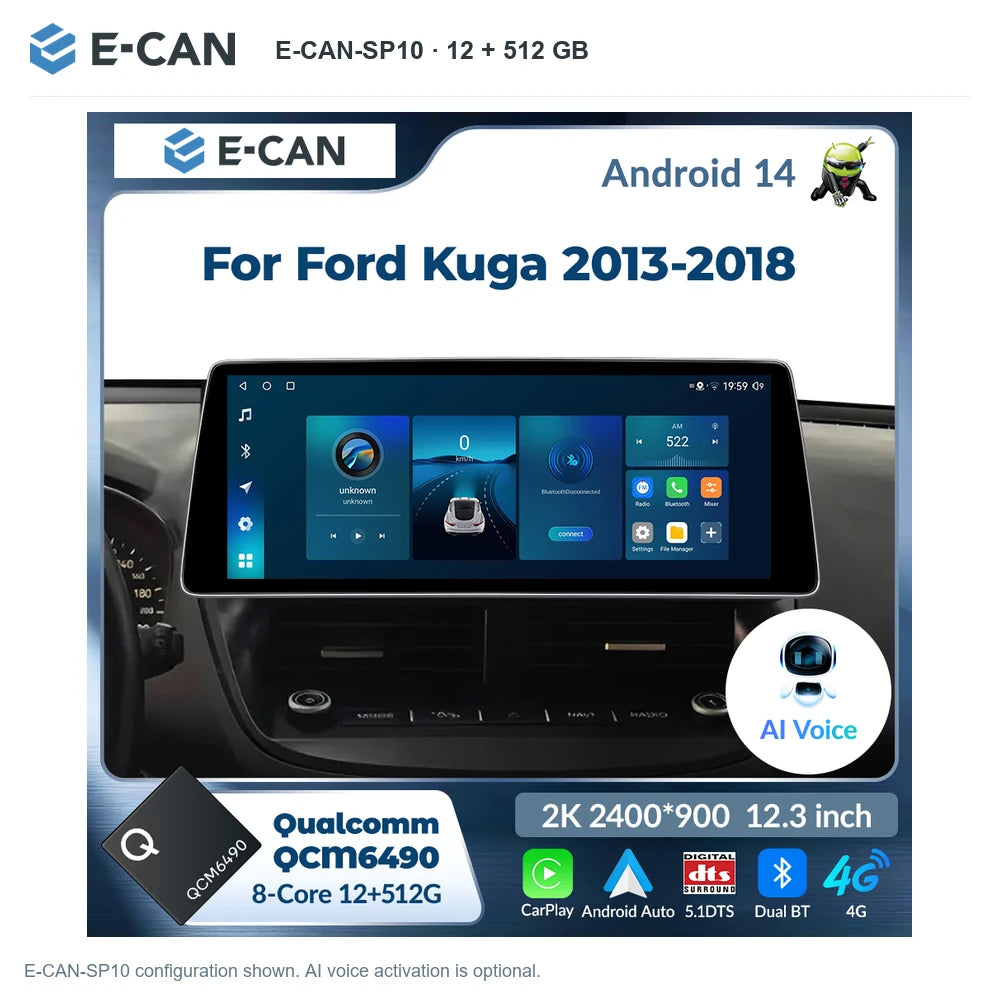 E-CAN E-CAN-SP10 · 12 + 512 GB for Ford Kuga 2013–2018