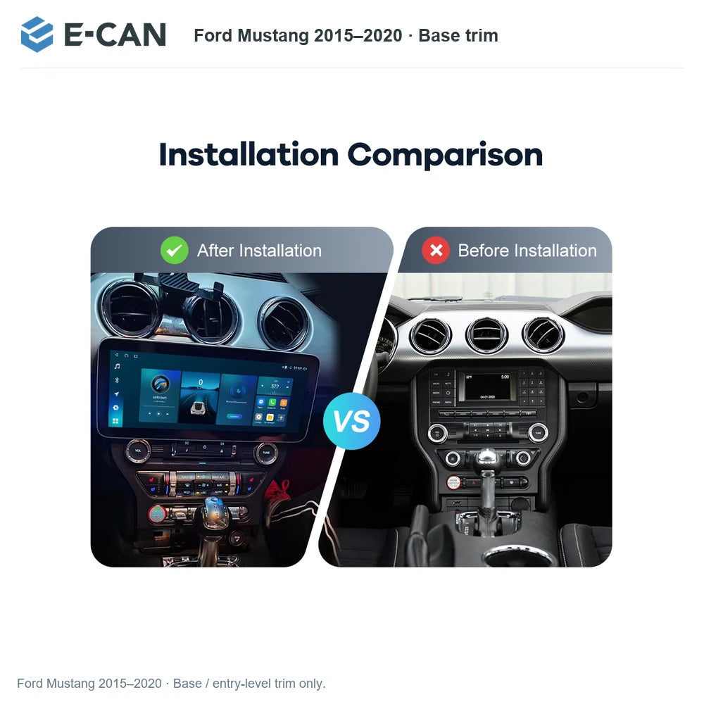 E-CAN Ford Mustang 2015–2020 · Base trim for Ford Mustang 2015–2020