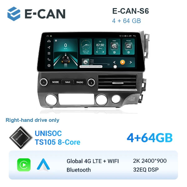 E-CAN-S6 4GB + 64GB