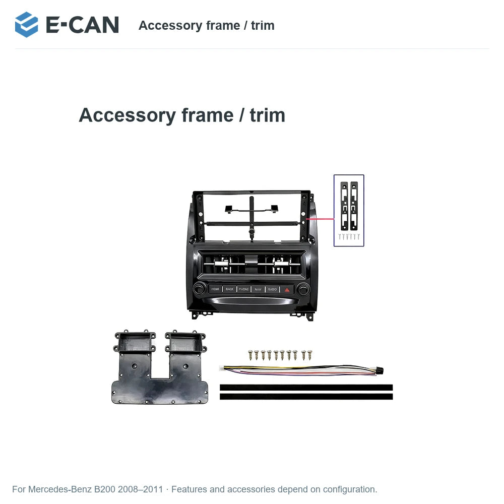 E-CAN Accessory frame / trim for Mercedes-Benz B200 2008–2011