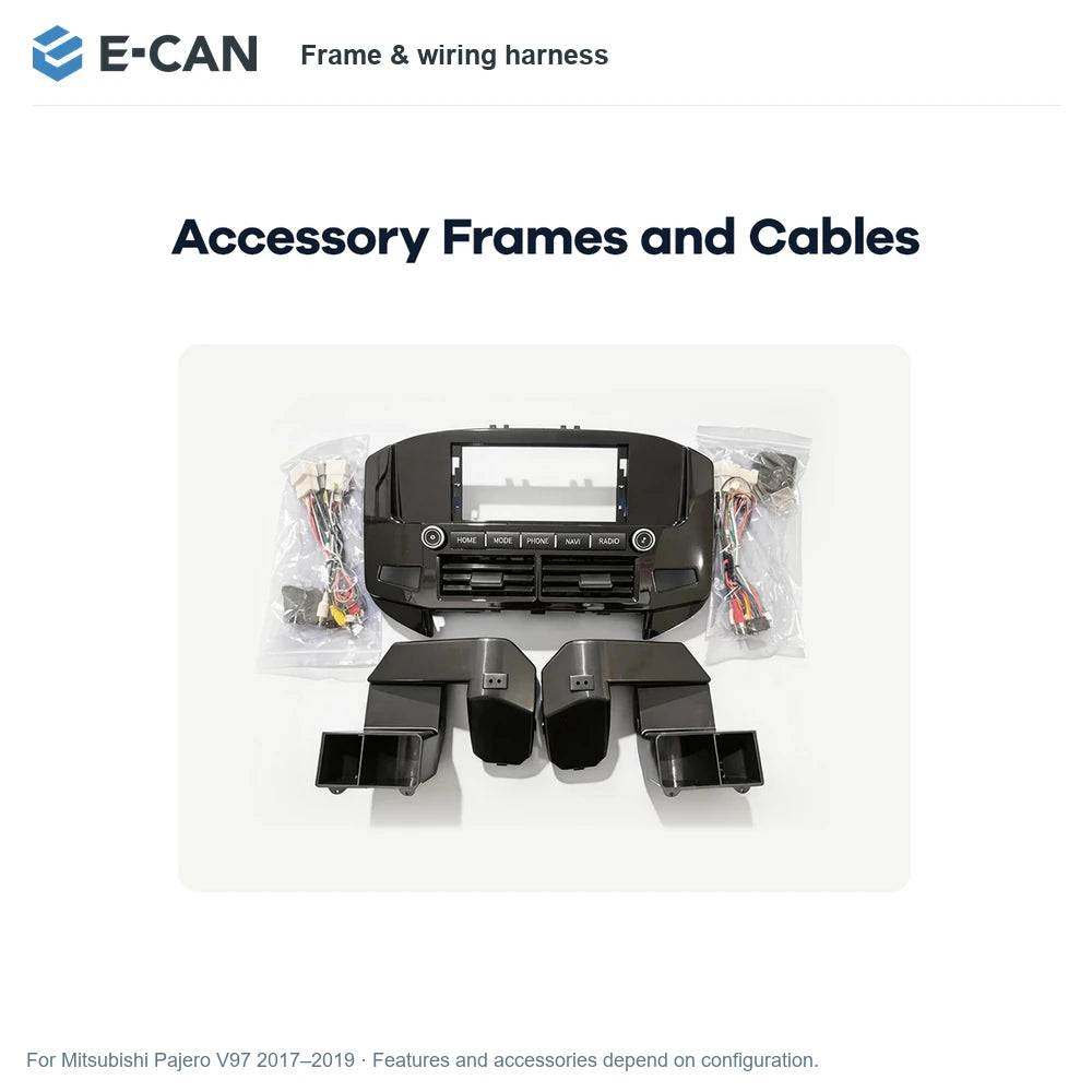 E-CAN Frame & wiring harness for Mitsubishi Pajero V97 2017–2019