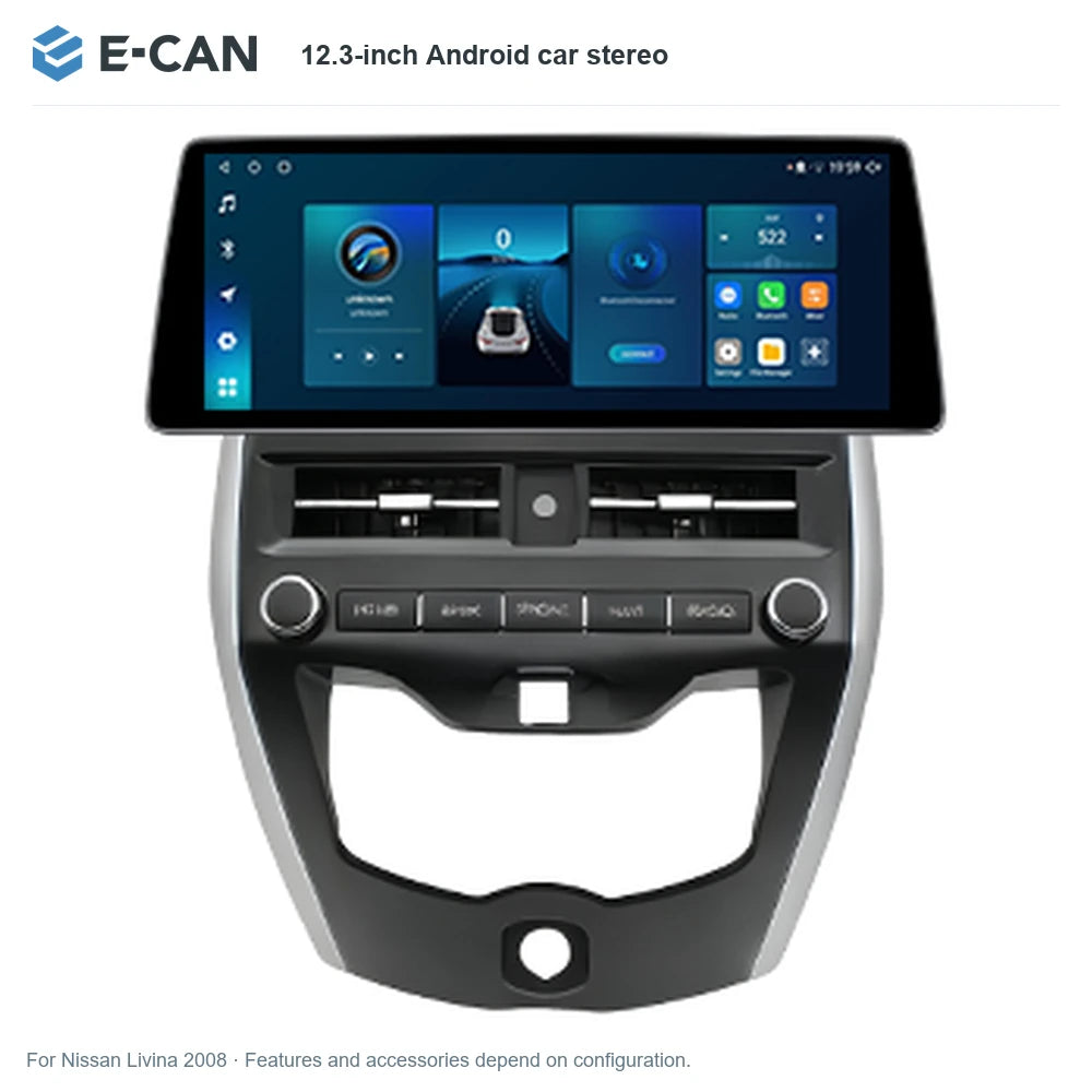 E-CAN 12.3-inch Android car stereo for Nissan Livina 2008