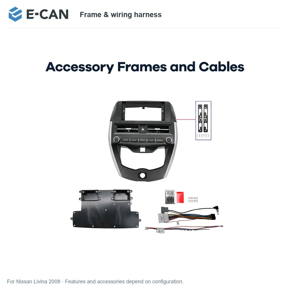 E-CAN Frame & wiring harness for Nissan Livina 2008