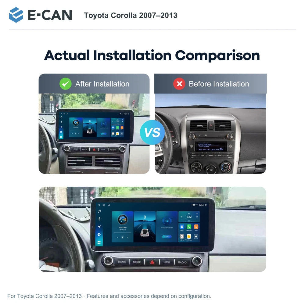 E-CAN Toyota Corolla 2007–2013 for Toyota Corolla 2007–2013