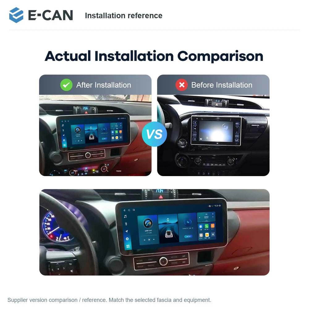 E-CAN Installation reference for Toyota Hilux LHD 2017