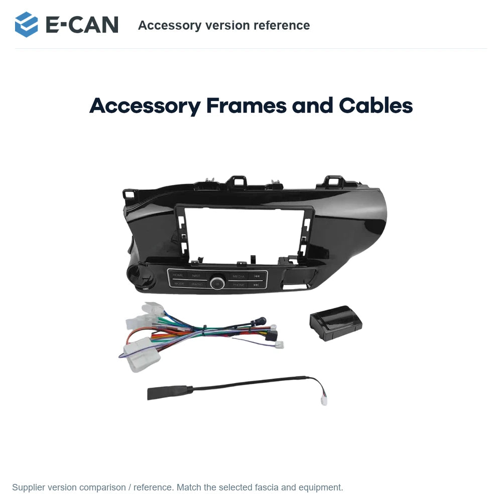 E-CAN Accessory version reference for Toyota Hilux LHD 2017