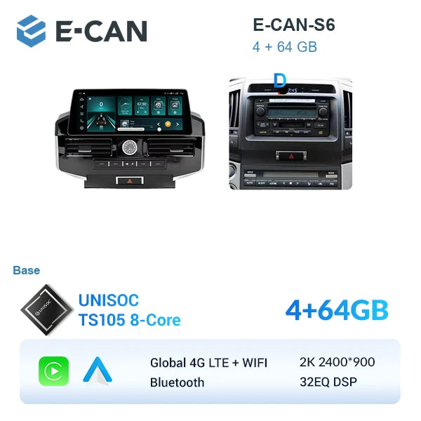 E-CAN-S6 4GB + 64GB