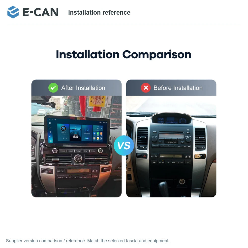 E-CAN Installation reference for Toyota Prado Base 2003–2009