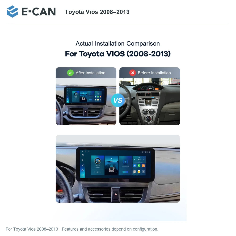 E-CAN Toyota Vios 2008–2013 for Toyota Vios 2008–2013