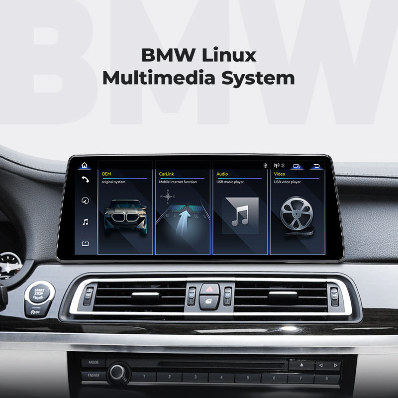 Head Unit 2009-2015 BMW 7 Series F01 F02 Linux Screen 12.3" Apple CarPlay Navigation | EC-L1