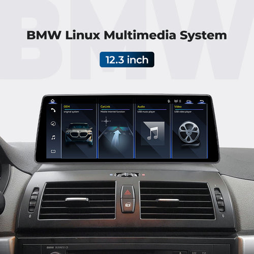 Car Head Unit 2004-2010 BMW X3 E83 Linux Screen 10.25″ 12.3" Apple CarPlay Navigation | EC-L1