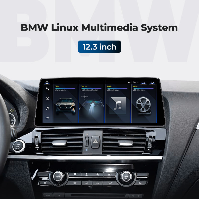 Head Unit 2012-2018 BMW X3 X4 F25 F26 Linux Screen 10.25" 12.3" Apple CarPlay Multimedia Player | EC-L1