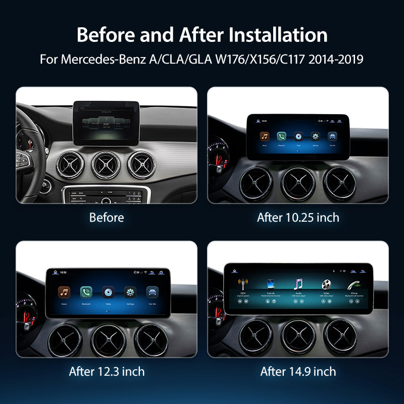 For Mercedes Benz GLA CLA A W176 X156 C117 2014-2019 Wireless CarPlay/Android Auto Linux Touch Screen Multimedia | EC-L1