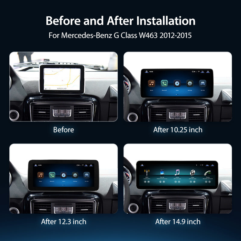 Para Mercedes Benz Clase G W463 2012-2015 Multimedia con pantalla táctil Linux CarPlay inalámbrico/Android Auto | EC-L1
