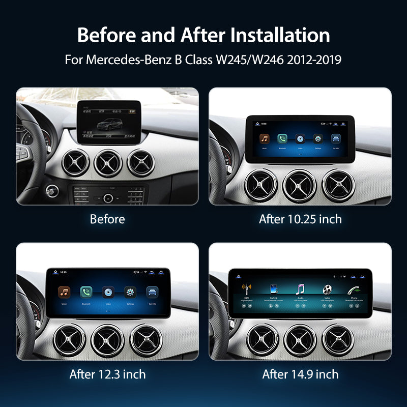 For Mercedes Benz B Class W245 W246 2012-2019 Wireless CarPlay/Android Auto Linux Touch Screen Multimedia | EC-L1
