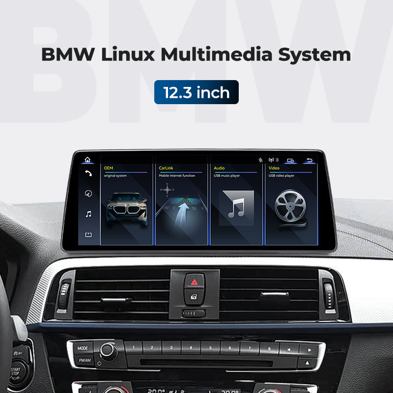 For BMW 1/2 Series F20 F21 F22 F23 2017-2019 Linux Screen Apple CarPlay 10.25" 12.3" Head Unit | EC-L1