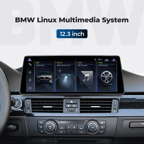 2005-2012 BMW 3 Series E90 E91 Linux Screen 10.25" 12.3" Bluetooth Car Stereo Apple CarPlay | EC-L1