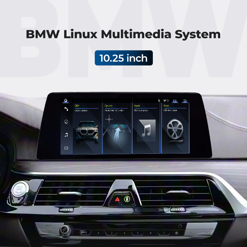 For BMW 5 Series G30 2017-2021 Linux Screen Apple CarPlay 10.25" 12.3" Multimedia Player | EC-L1