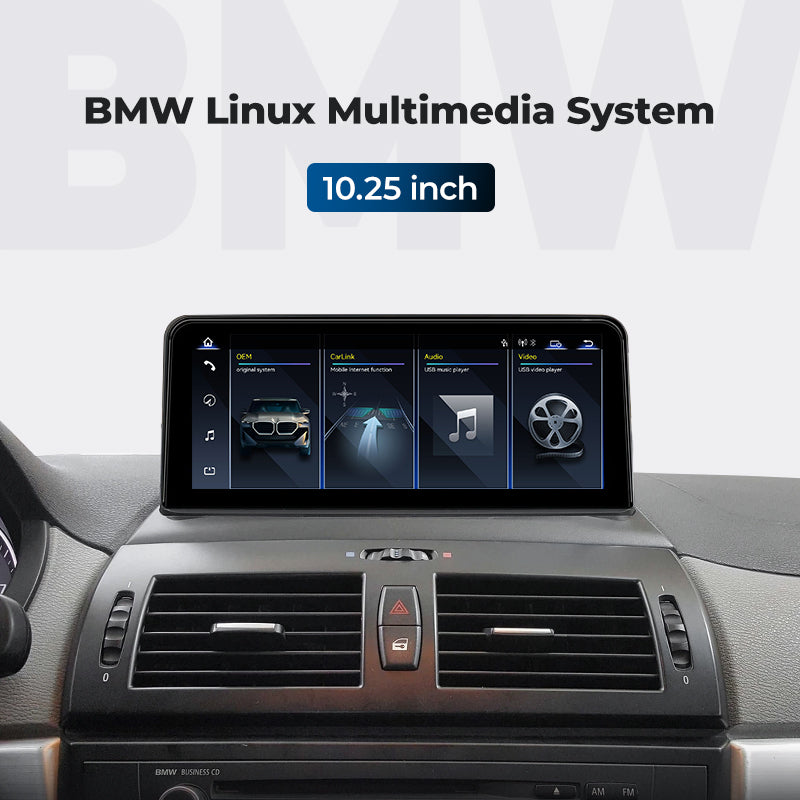 Car Head Unit 2004-2010 BMW X3 E83 Linux Screen 10.25″ 12.3" Apple CarPlay Navigation | EC-L1