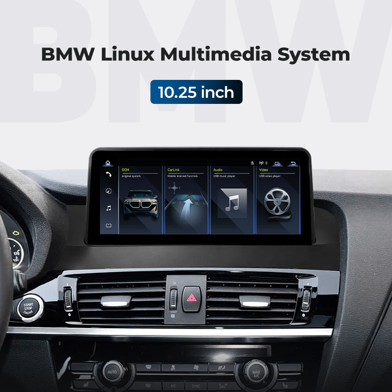 Head Unit 2012-2018 BMW X3 X4 F25 F26 Linux Screen 10.25" 12.3" Apple CarPlay Multimedia Player | EC-L1