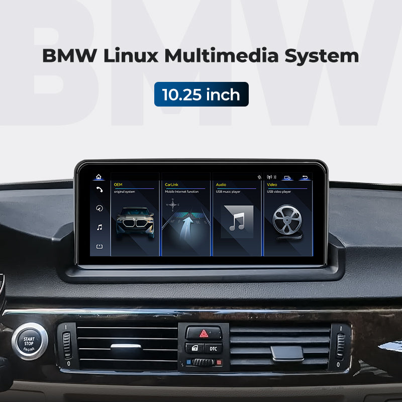 2005-2012 BMW 3 Series E90 E91 Linux Screen 10.25" 12.3" Bluetooth Car Stereo Apple CarPlay | EC-L1