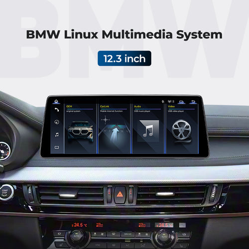 Car Head Unit 2013-2019 BMW X5 X6 F15 F16 Linux Screen 10.25″ 12.3" Apple CarPlay Navigation | EC-L1