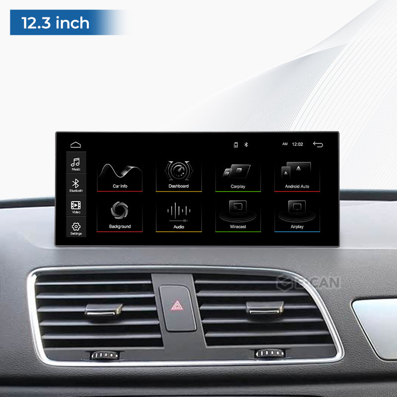 For Audi Q3 2012-2018 10.25" 12.3" Linux Car Audio Head Unit Wireless CarPlay/Android Auto Bluetooth | EC-L1
