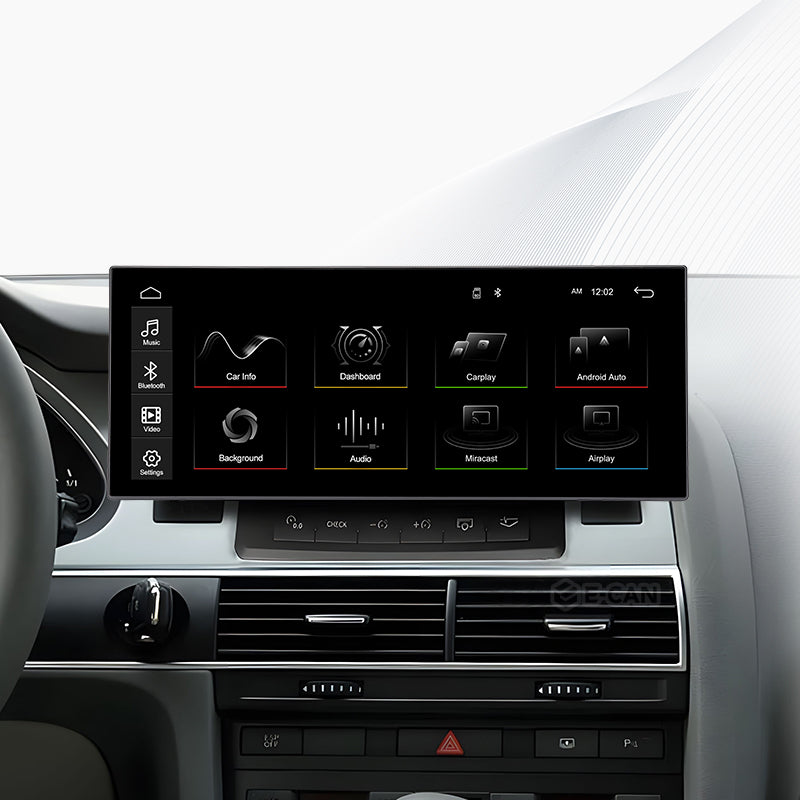 For Audi C6 A6 2005-2011 12.3" Linux Car Audio Head Unit Wireless CarPlay/Android Auto Bluetooth | EC-L1