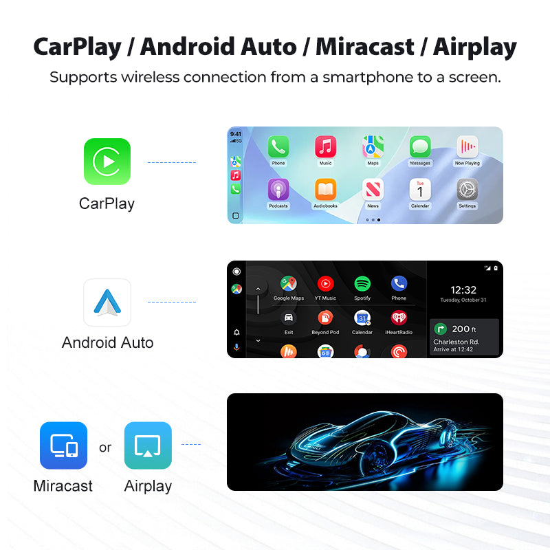 For Audi A4 RS4 B8 B9 2008-2016 8.8" Linux Car Audio Head Unit Wireless CarPlay/Android Auto Bluetooth | EC-L1