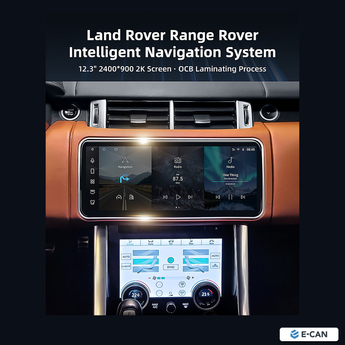E-CAN-G10 For Range Rover Vogue L405 Sport L494 2013-2017 12.3-inch 2K in-car multimedia screen