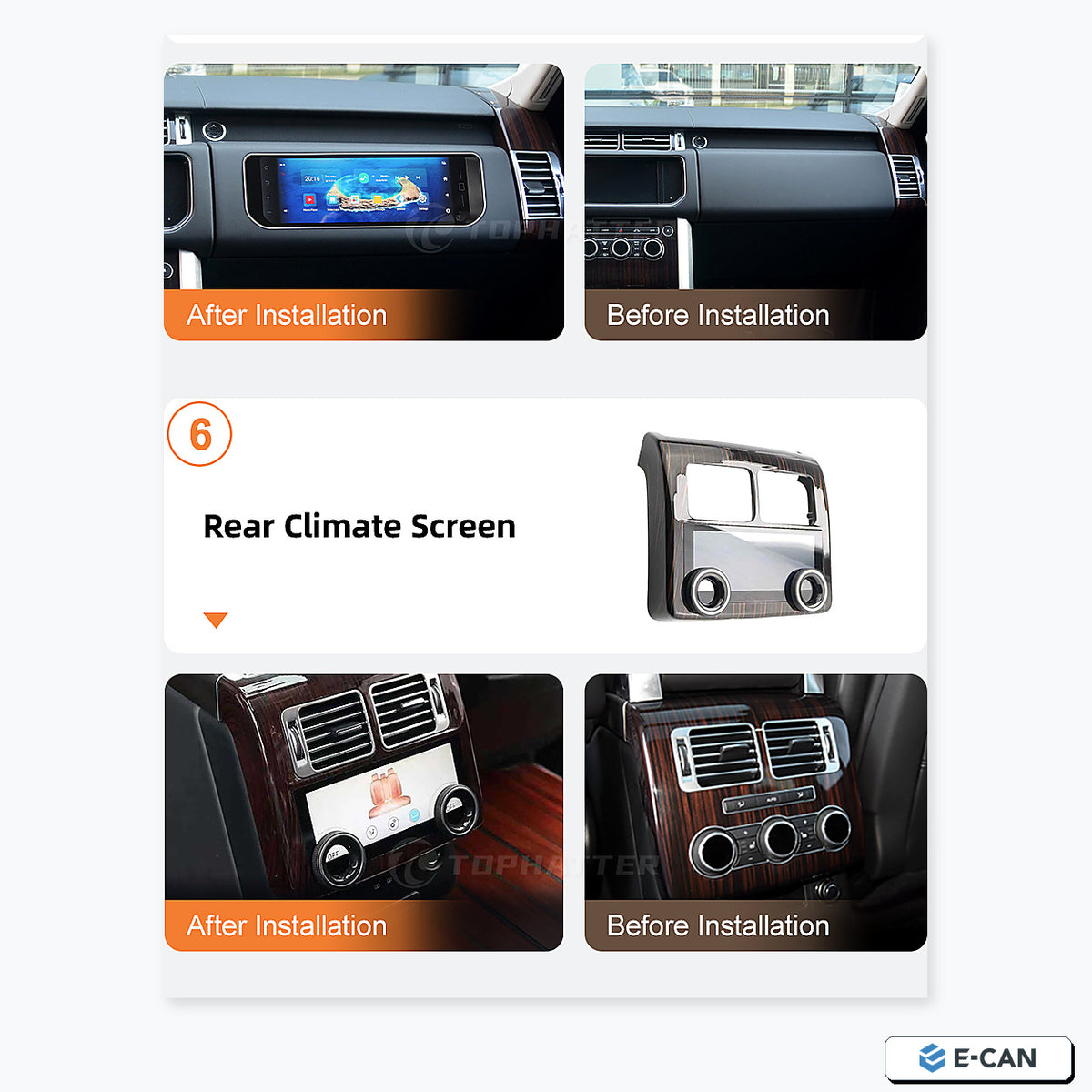 E-CAN-G10 For Range Rover Vogue L405 Sport L494 2013-2017 12.3-inch 2K in-car multimedia screen
