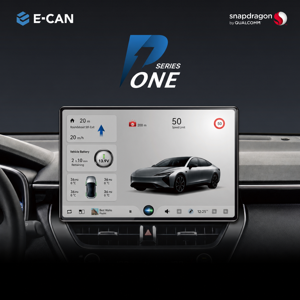 P-ONE SERIES_ Qualcomm6490 Car Infotainment System Android Multimedia System