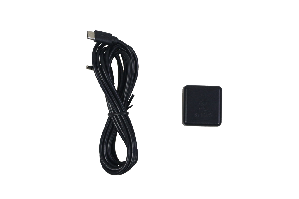 Optional GPS module and connecting cable for GPS route playback.