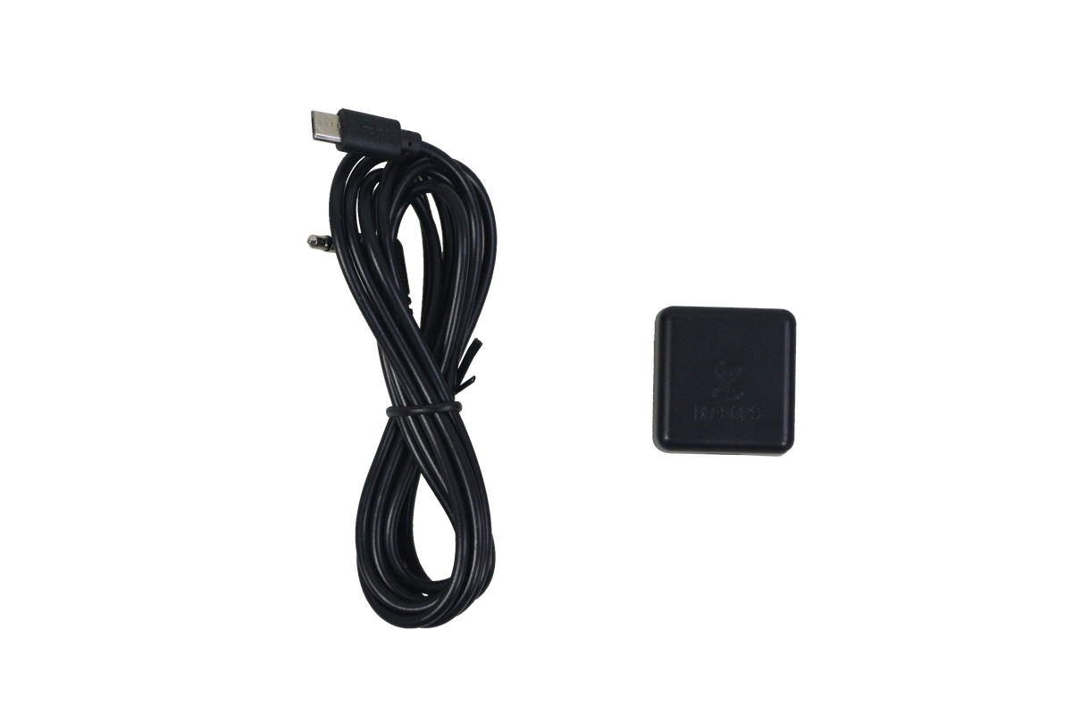 Optional GPS module and connecting cable for GPS route playback.