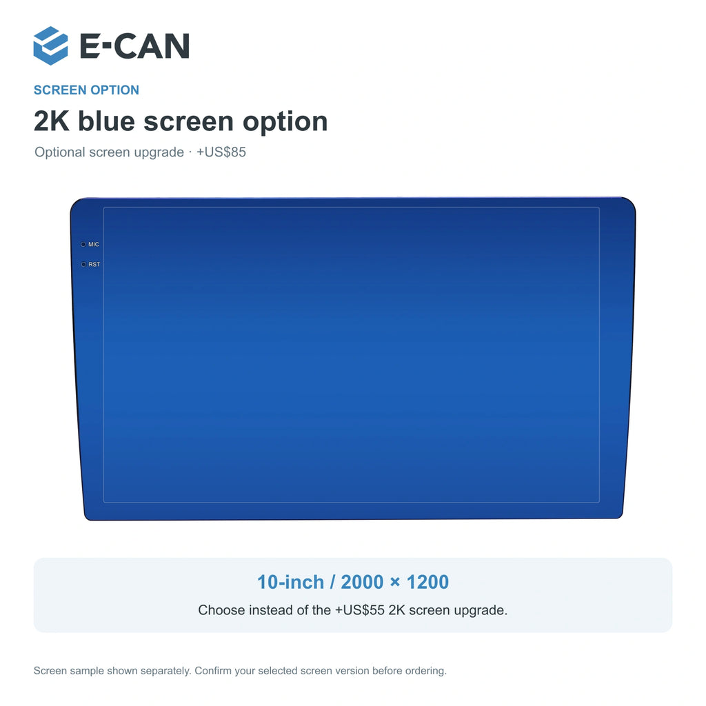 Honda Fit / Jazz GK 2014–2019 10-inch — 08 blue screen option; installation/UI graphics are illustrative
