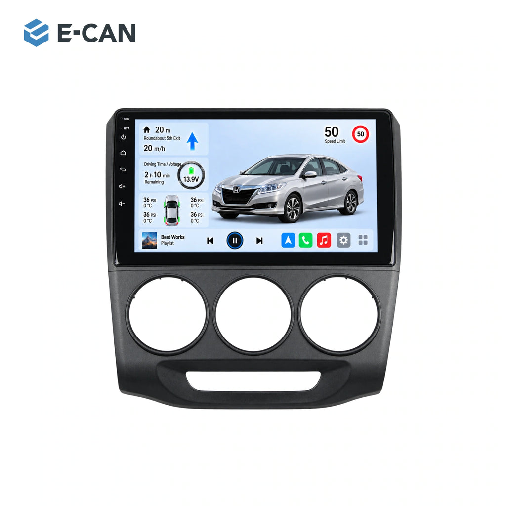 Honda Crider 2016 9-inch — 01 product white; installation/UI graphics are illustrative
