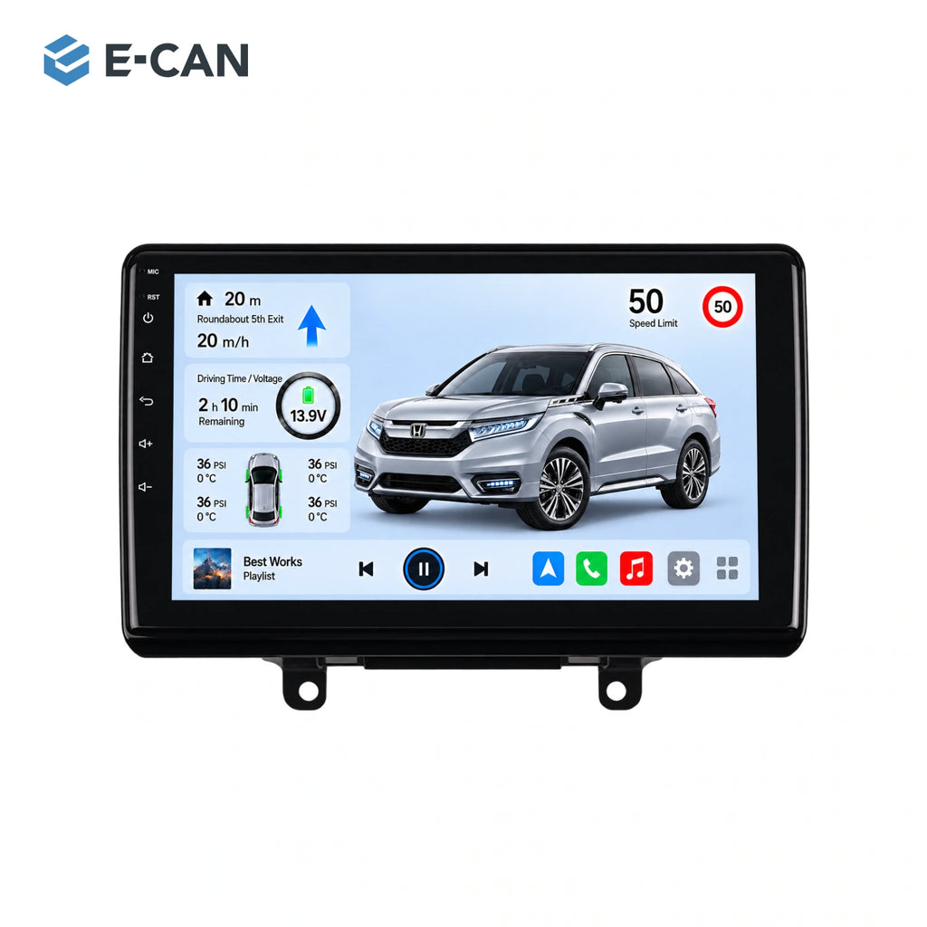 Honda Avancier 2017 10.1-inch — 01 product white; installation/UI graphics are illustrative