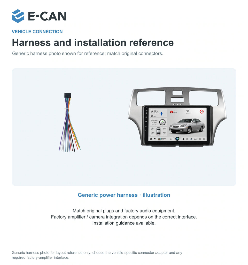 Generic power harness · illustration for Lexus ES XV30 XV30 2001–2006