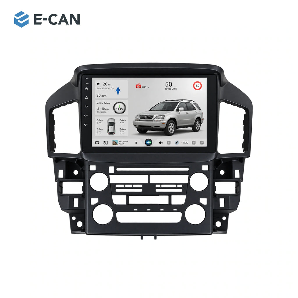9-inch head unit with vehicle-specific fascia and SP10 interface for Lexus RX300 XU10 XU10 1998–2003