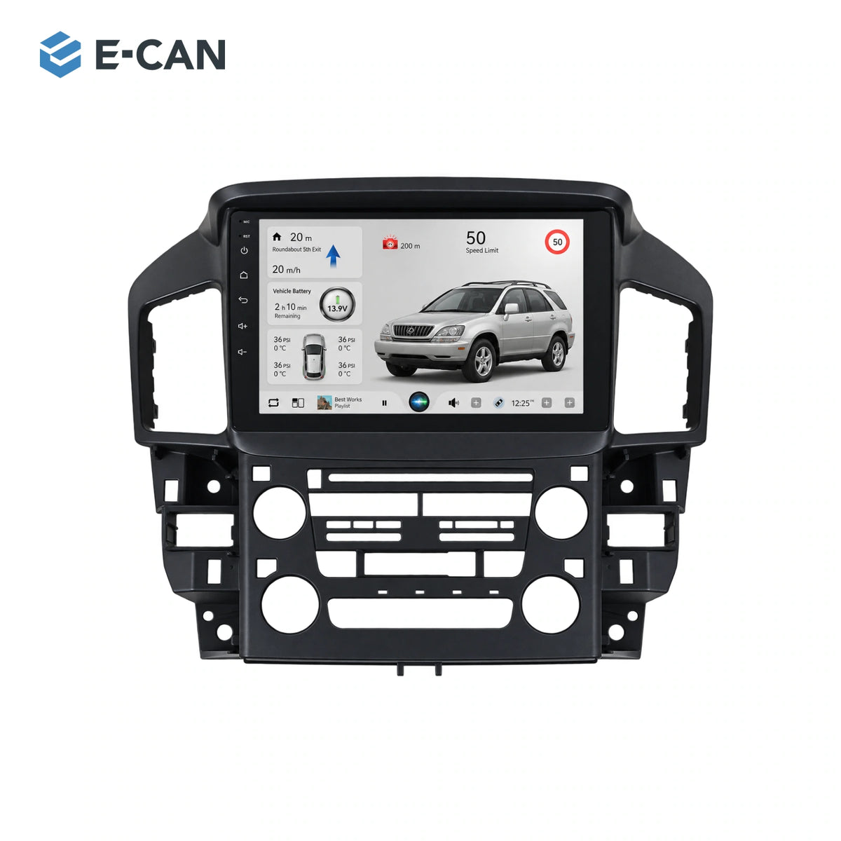9-inch head unit with vehicle-specific fascia and SP10 interface for Lexus RX300 XU10 XU10 1998–2003