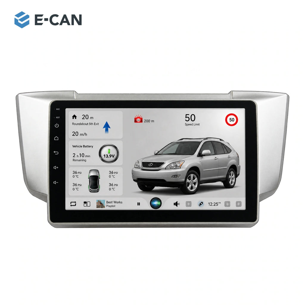 9-inch head unit with vehicle-specific fascia and SP10 interface for Lexus RX XU30 XU30 2003–2009