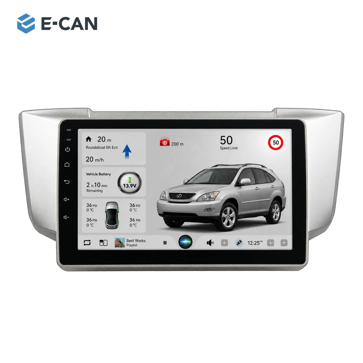 9-inch head unit with vehicle-specific fascia and SP10 interface for Lexus RX XU30 XU30 2003–2009