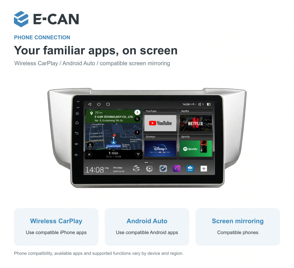 Wireless CarPlay, Android Auto and screen mirroring for Lexus RX XU30 XU30 2003–2009
