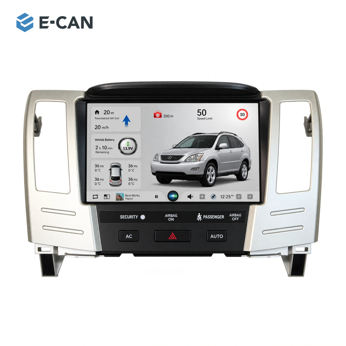 9-inch head unit with vehicle-specific fascia and SP10 interface for Lexus RX XU30 XU30 2003–2009