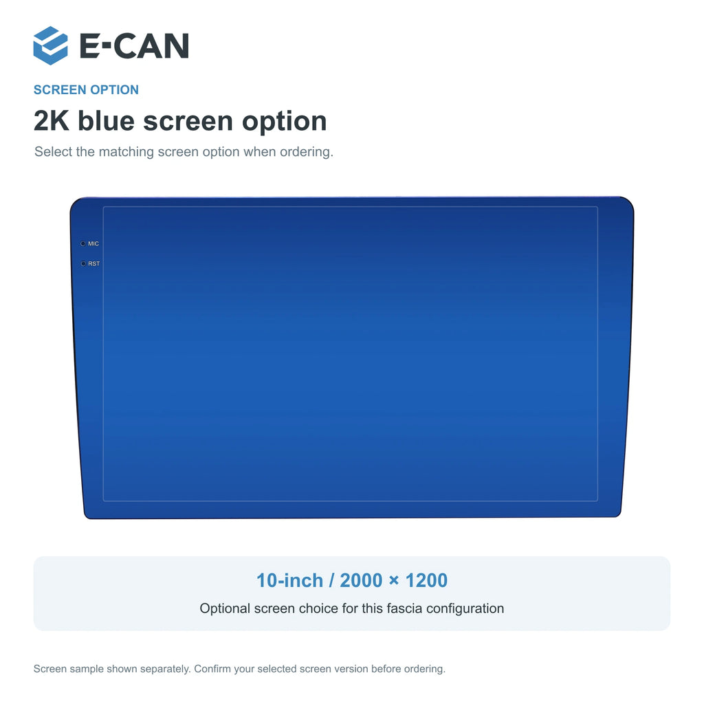 Optional 2K blue screen for Mazda BT-50 Second generation · upper dashboard pod 2012–2017