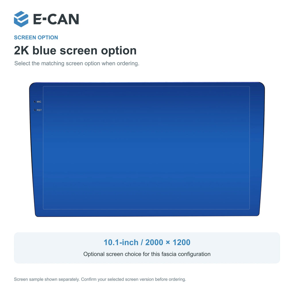 Mitsubishi Lancer CJ 2007–2012 10.1-inch — 08 blue screen option; optional screen upgrade; LHD pictured, select LHD or RHD version