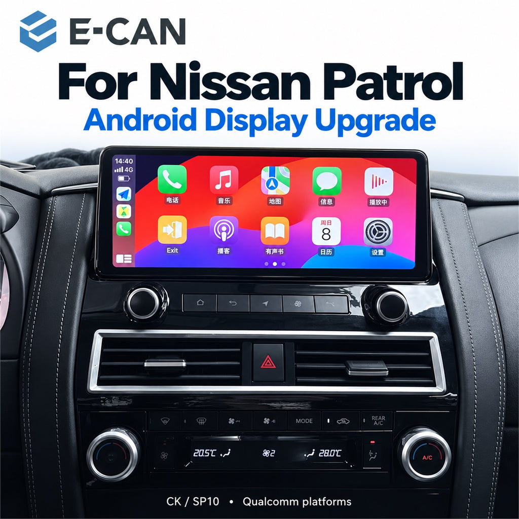 E-CAN Nissan Patrol 12.3-inch installed
