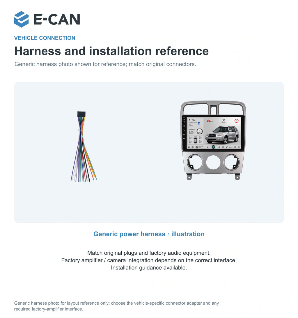 Generic power harness · illustration for Subaru Forester SG SG 2004–2007