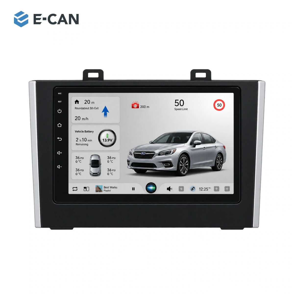 9-inch head unit with vehicle-specific fascia and SP10 interface for Subaru Legacy BN / BS BS 2015–2018