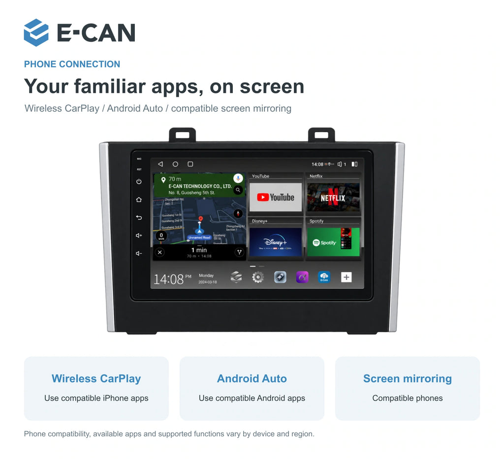Wireless CarPlay, Android Auto and screen mirroring for Subaru Legacy BN / BS BS 2015–2018